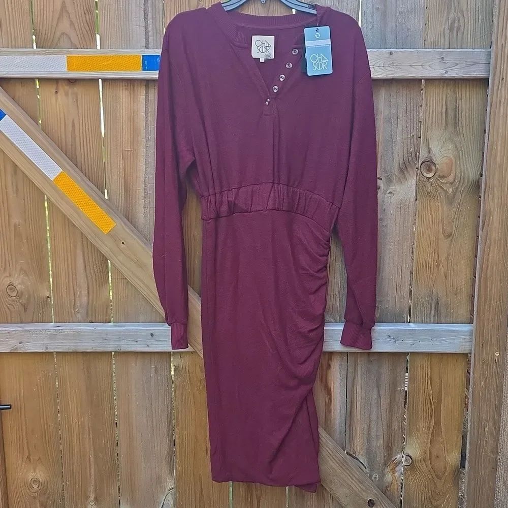Elegant Burgundy Dress Sz. S